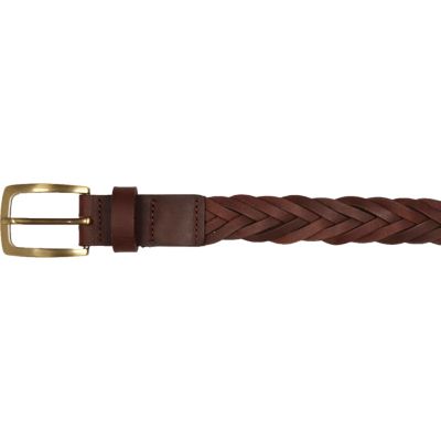 Dark brown woven belt
